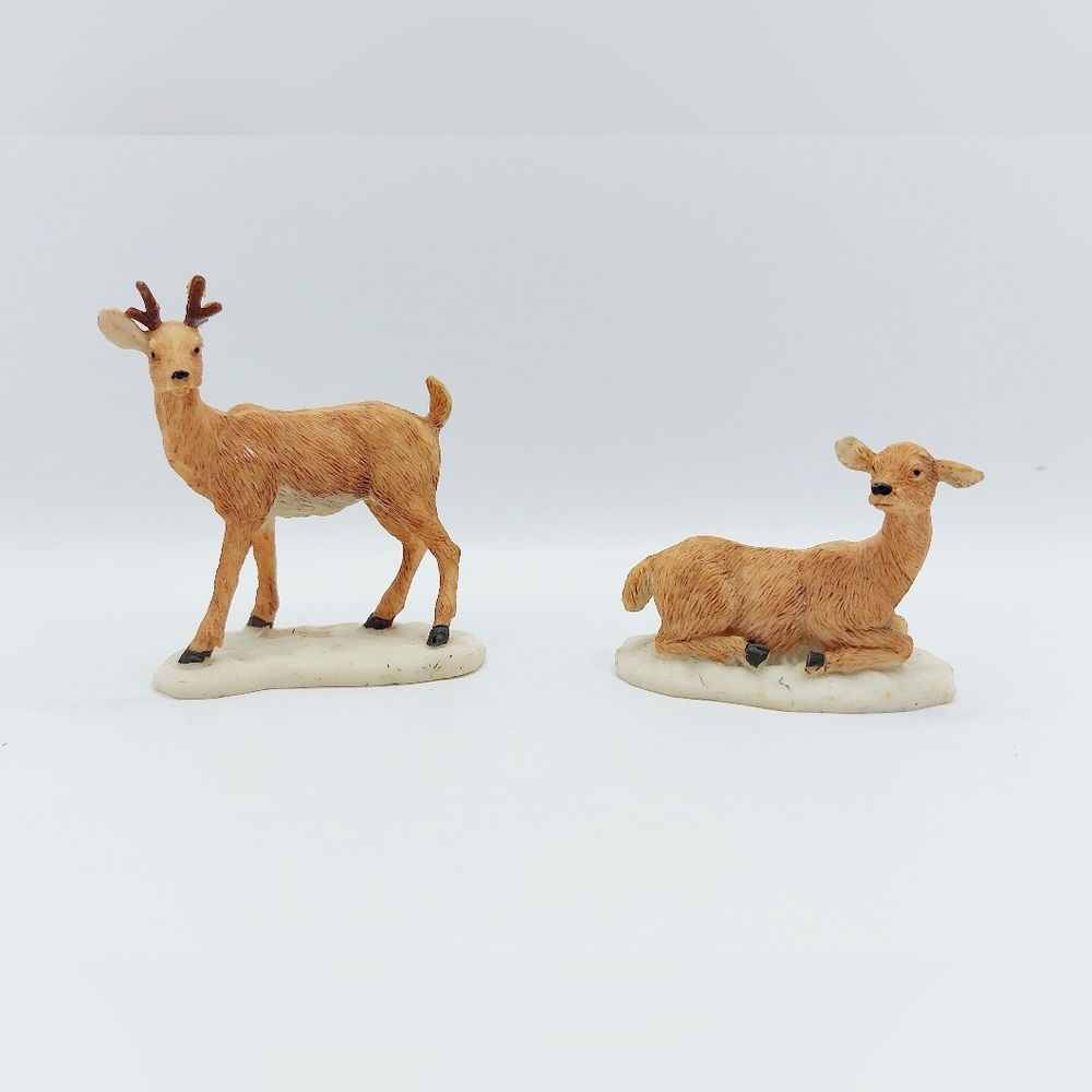 Lemax Christmas Village Stag and Doe Figurines Retired‎